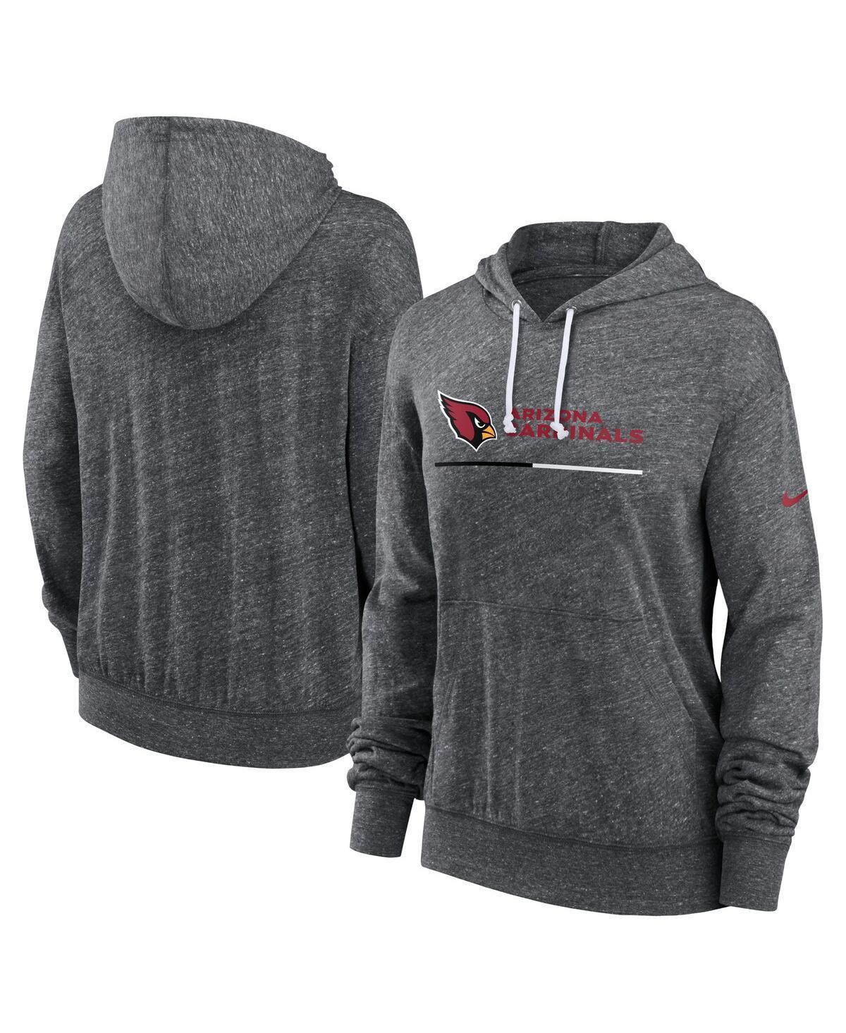 Nike Womens Heather Charcoal Arizona Cardinals Team Spirit Gym vintage-like Lightweight Hooded Top Product Image