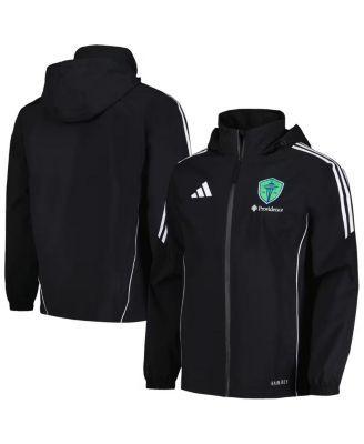 Adidas Mens Black Seattle Sounders Fc Tiro 24 Full-Zip Hoodie Rain Jacket Product Image