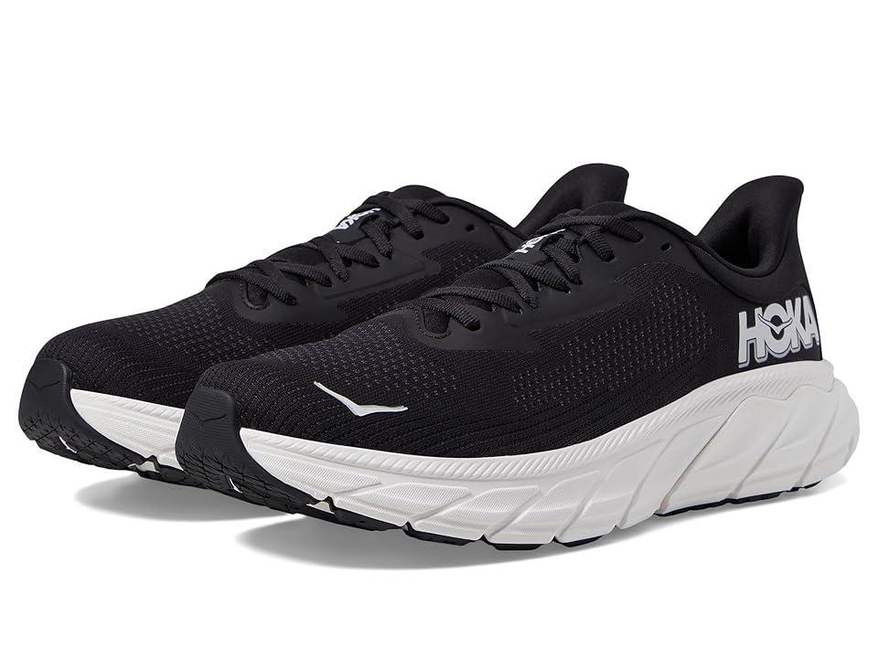 HOKA Mens Arahi 7 - Running Shoes Black/White Product Image