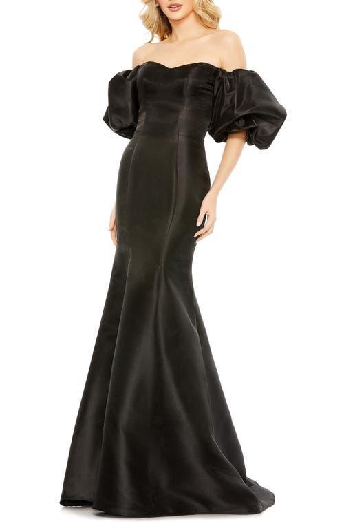 Womens Sweetheart Off-The-Shoulder Puff-Sleeve Gown Product Image