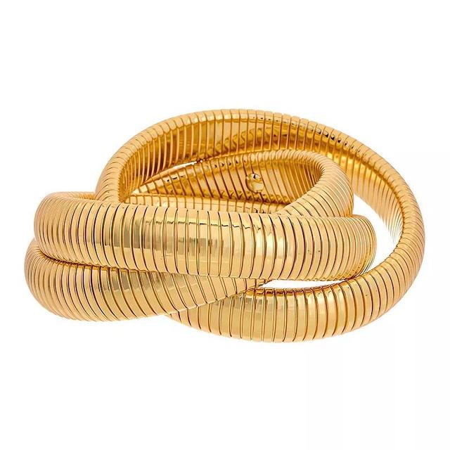 Meshmerise 18kt Gold Plated Bangle Bracelet, Womens, Yellow Product Image