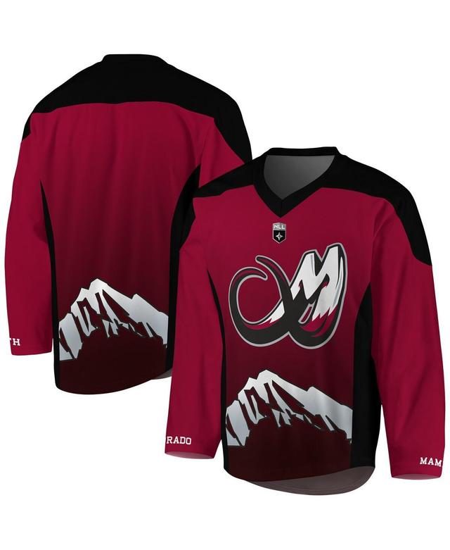 Mens Maroon, Black Colorado Mammoth Replica Jersey - Maroon, Black Product Image