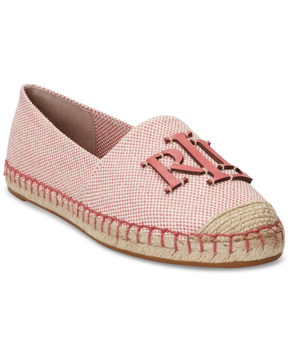 Lauren Ralph Lauren Womens Cameron Iii Logo Slip-On Espadrille Flats - Natural Product Image