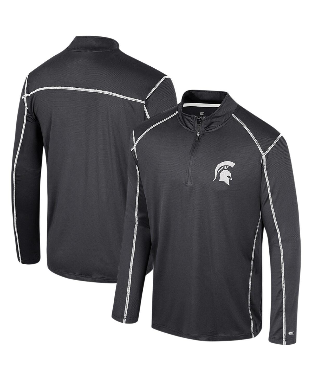 Mens Colosseum Black Michigan State Spartans Cameron Quarter-Zip Windshirt Product Image