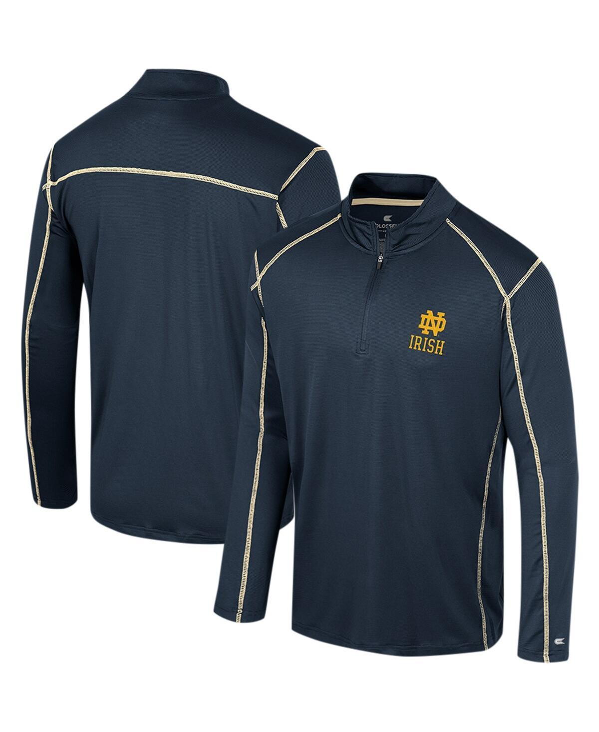 Mens Colosseum Navy Notre Dame Fighting Irish Cameron Quarter-Zip Windshirt Product Image