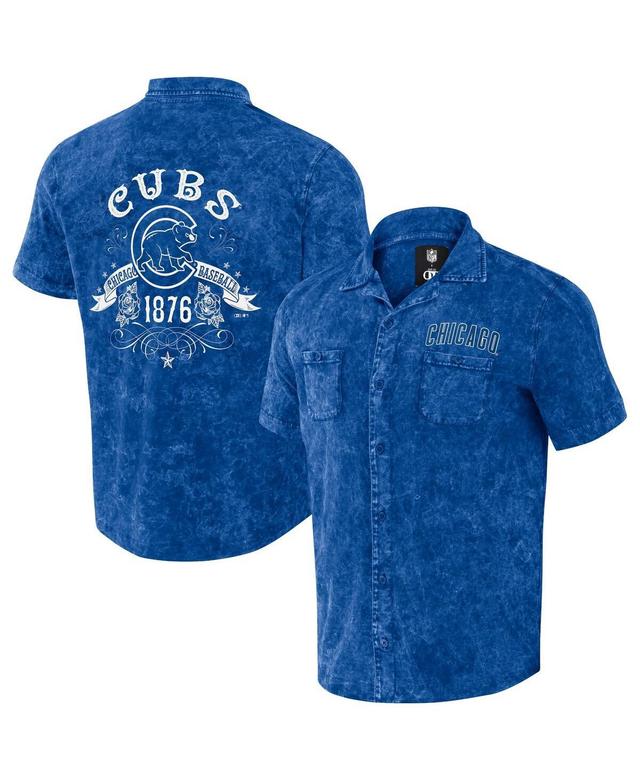 Mens Darius Rucker Collection by Fanatics  Royal Chicago Cubs Denim Team Color Button-Up Shirt Product Image