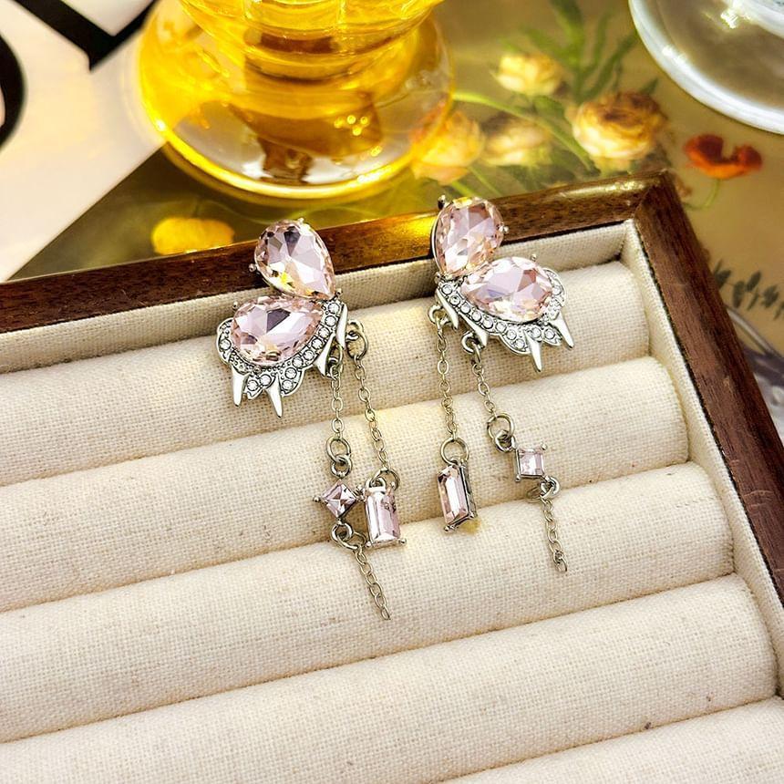 Butterfly Rhinestone Alloy Dangle Earring Product Image