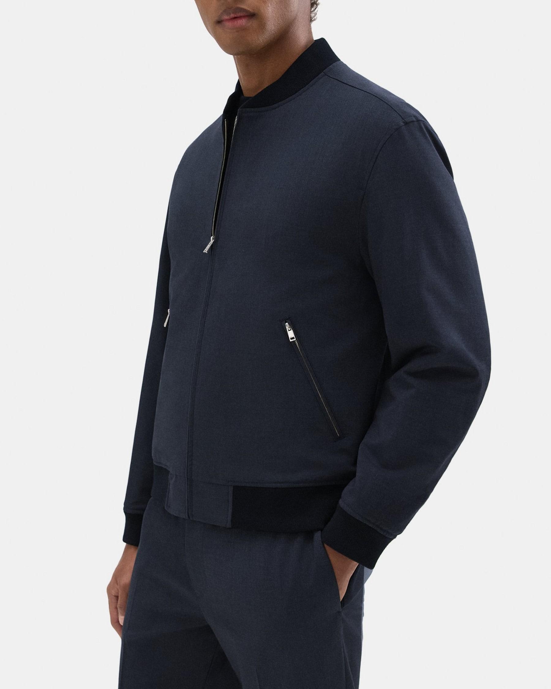 Tailored Bomber Jacket in Stretch Wool Product Image