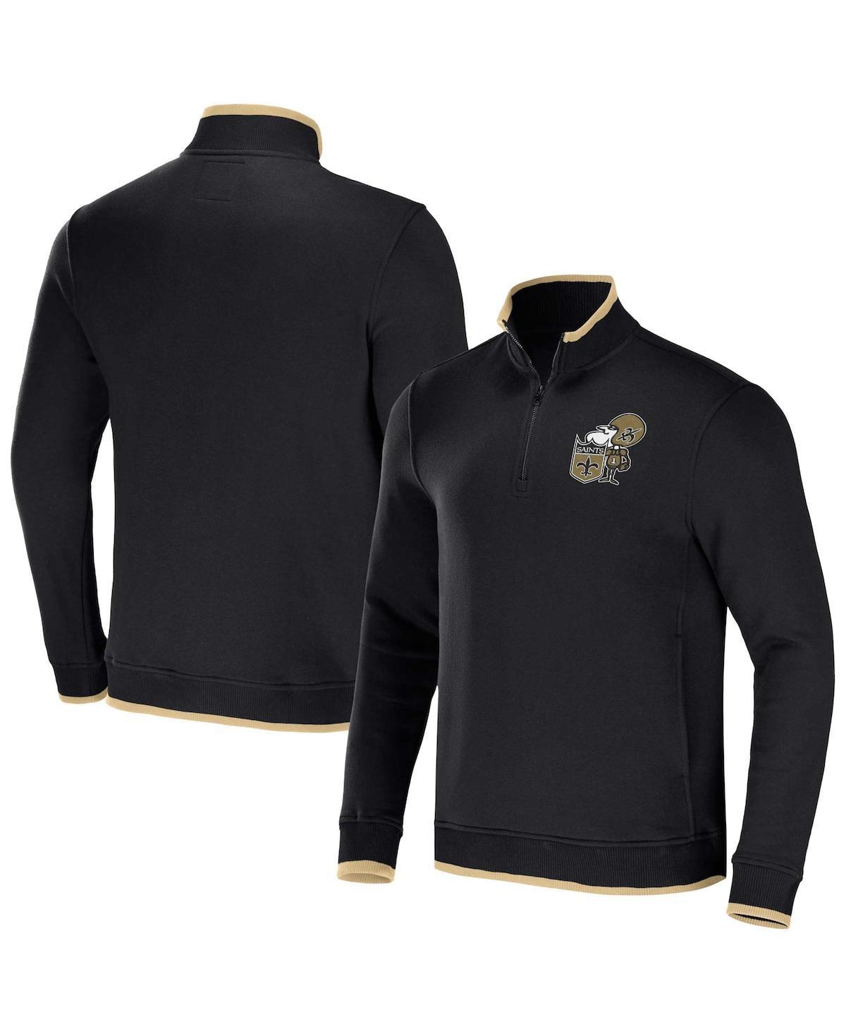 Mens Nfl x Darius Rucker Collection by Fanatics Black New Orleans Saints Logo Quarter-Zip Top Product Image