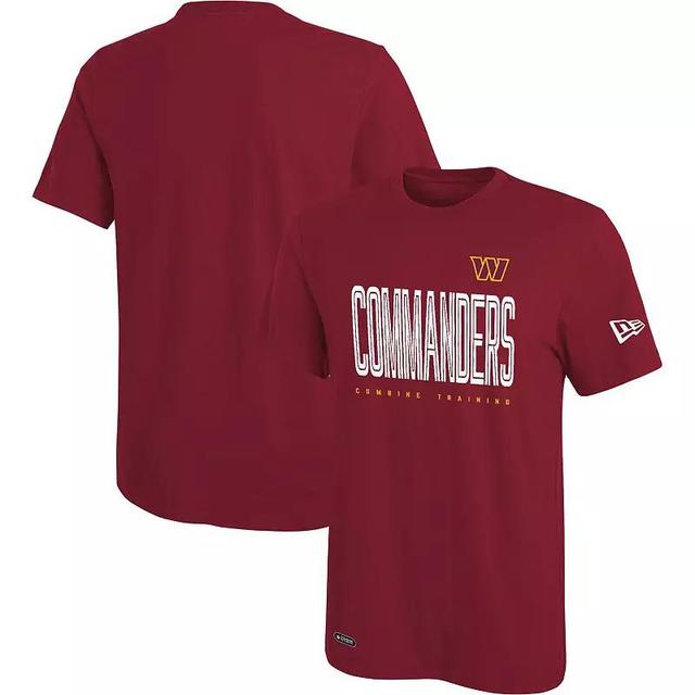 Mens New Era Burgundy Washington Commanders Combine Authentic Training Huddle Up T-shirt Product Image