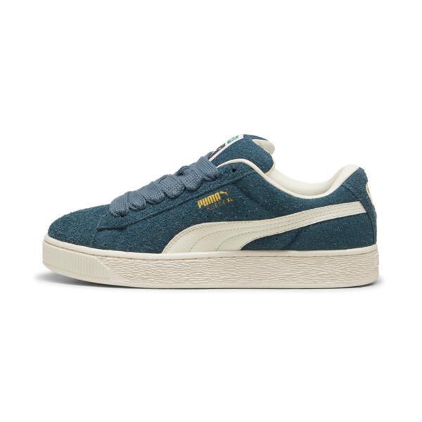 PUMA Suede XL Hairy Men's Sneakers in Grey Skies/Frosted Ivory Product Image