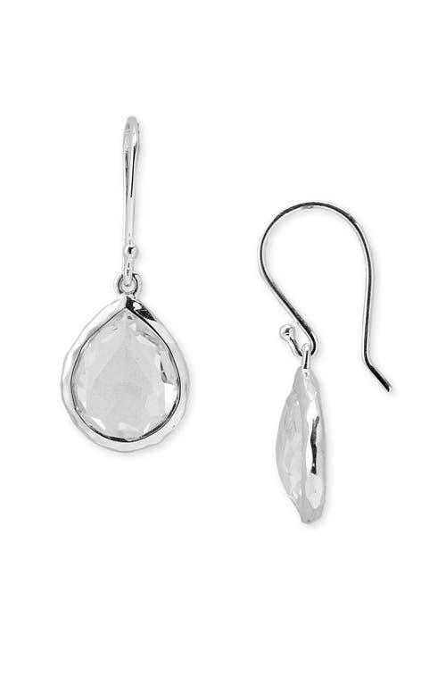 Womens Rock Candy Mini Sterling Silver & Doublet Teardrop Earrings Product Image