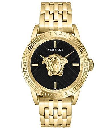 Mens V-Code IP Yellow Gold Bracelet Watch, 43mm Product Image