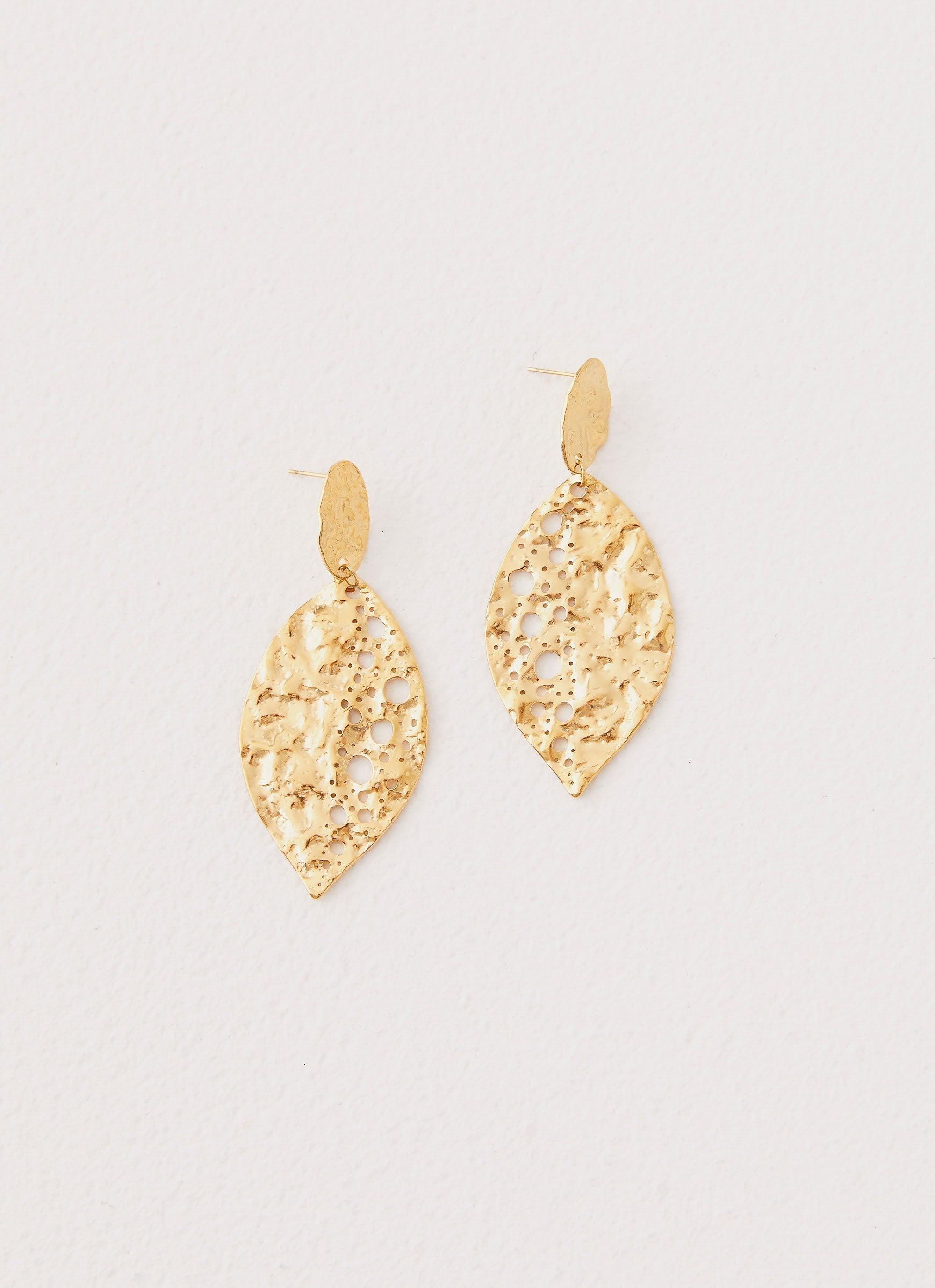 Palm Earrings - Gold Product Image