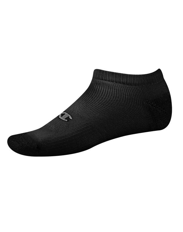 Champion Mens Double Dry Performance Low-Cut Socks, 6-pairs Black 10-13 Product Image