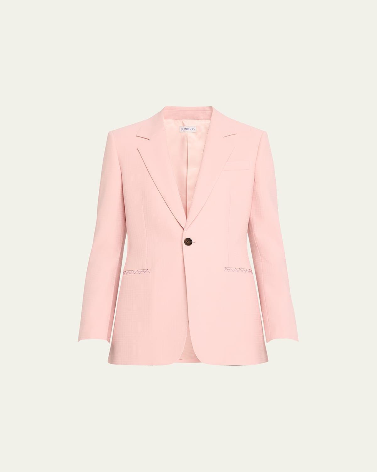 Slim-Fit Wool Blazer Jacket Product Image