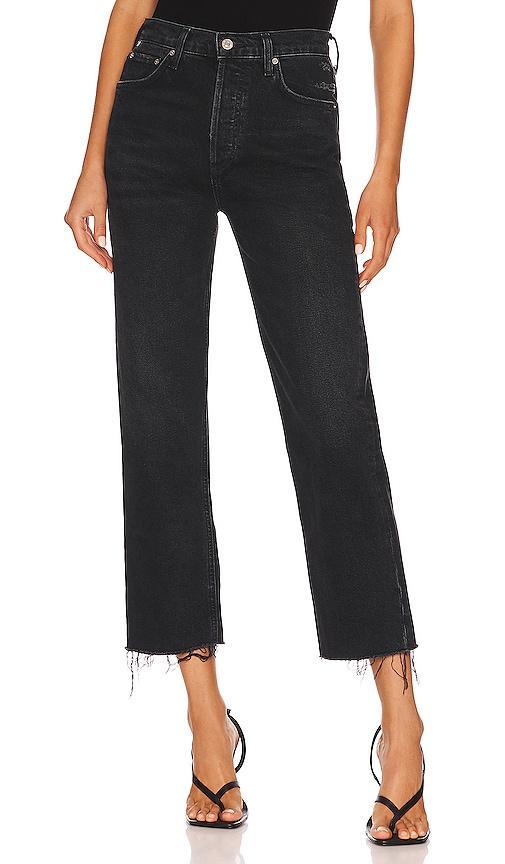 Citizens of Humanity Florence Wide Straight in Black. - size 32 (also in 26, 27, 28, 33) Product Image