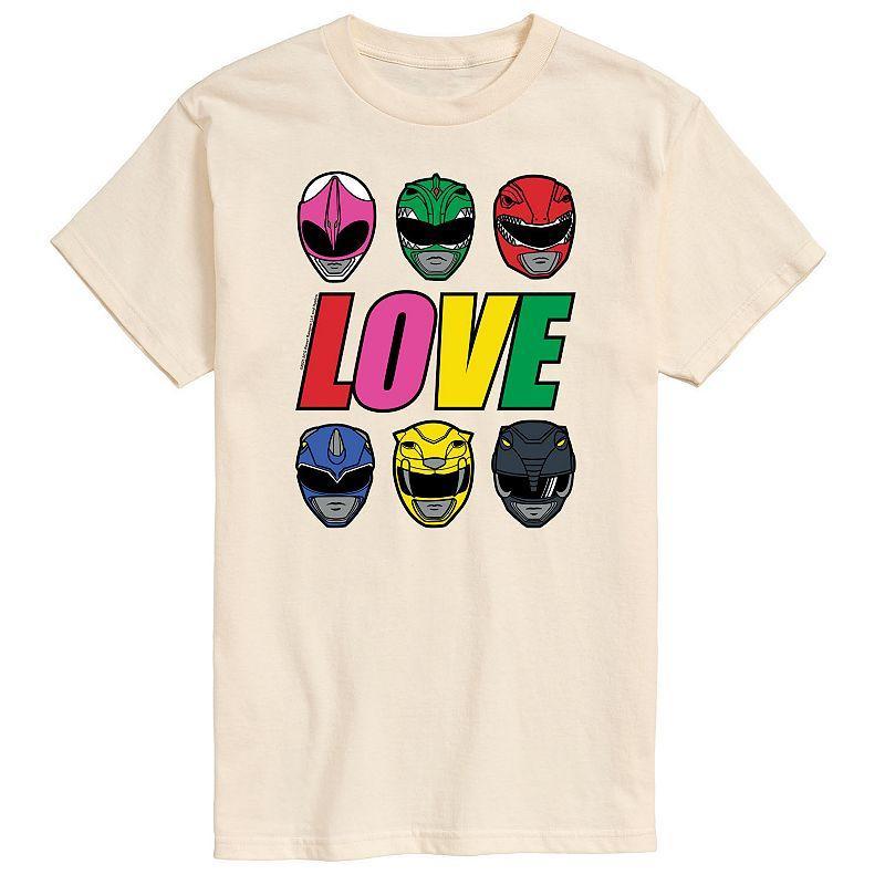 Mens Power Rangers Love Rainbow Graphic Tee Product Image