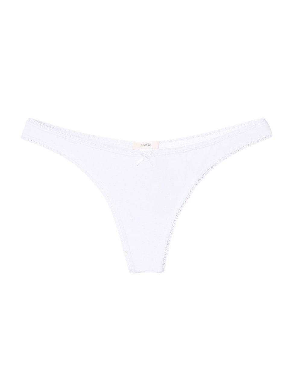 Womens Pima Stretch Cotton Thong Product Image