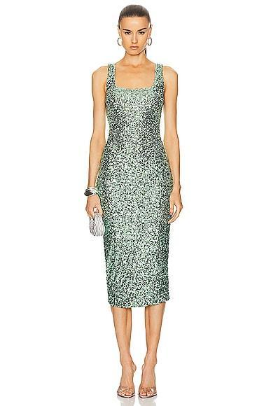 Moschino Jeans Sequins Sleeveless Midi Dress Product Image