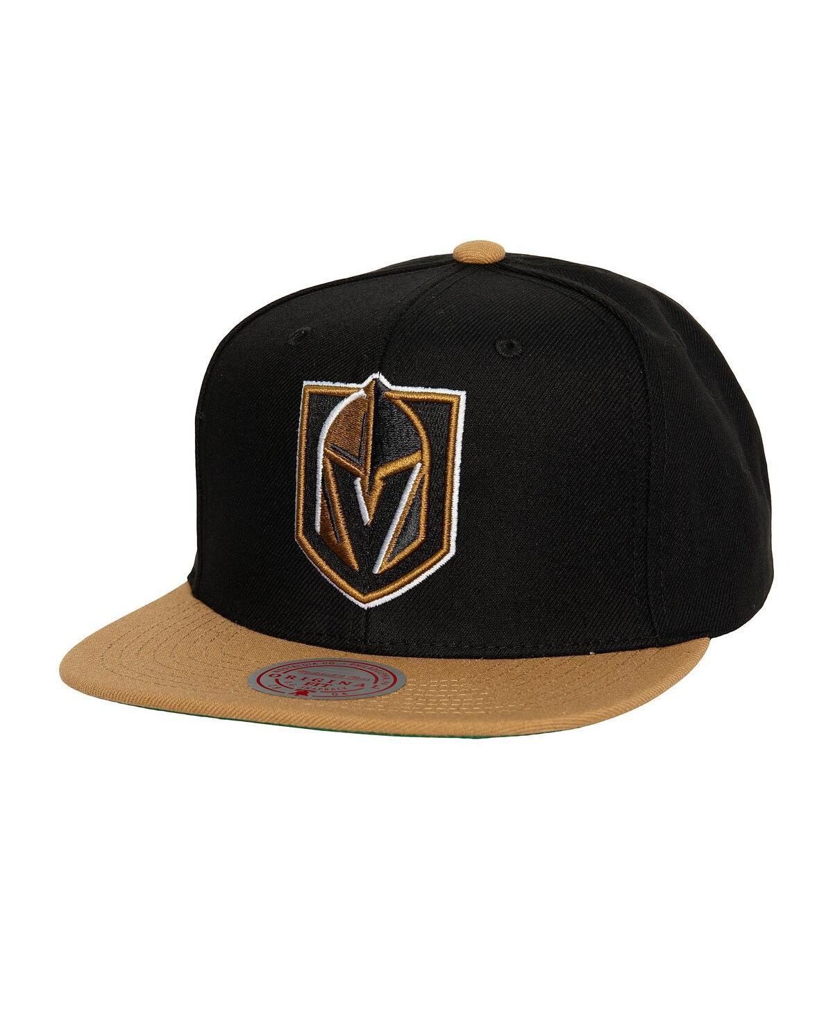 Mens Mitchell & Ness Black/Gold Vegas Golden Knights Core Team Ground 2.0 Snapback Hat Product Image