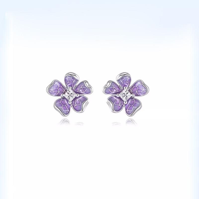 Flower Rhinestone Stud Earring Product Image