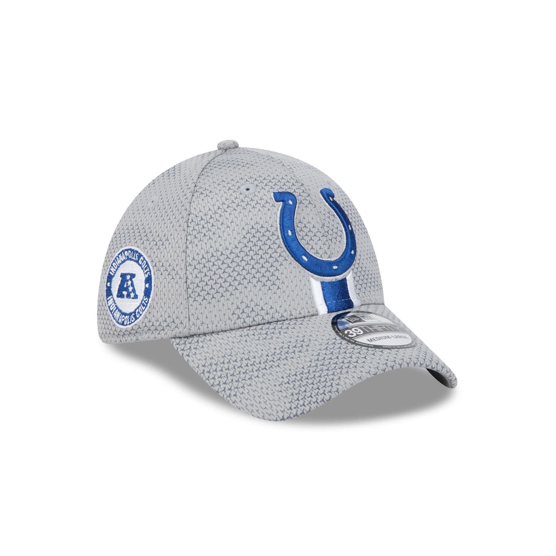 Indianapolis Colts 2024 Sideline Gray 39THIRTY Stretch Fit Hat Male Product Image