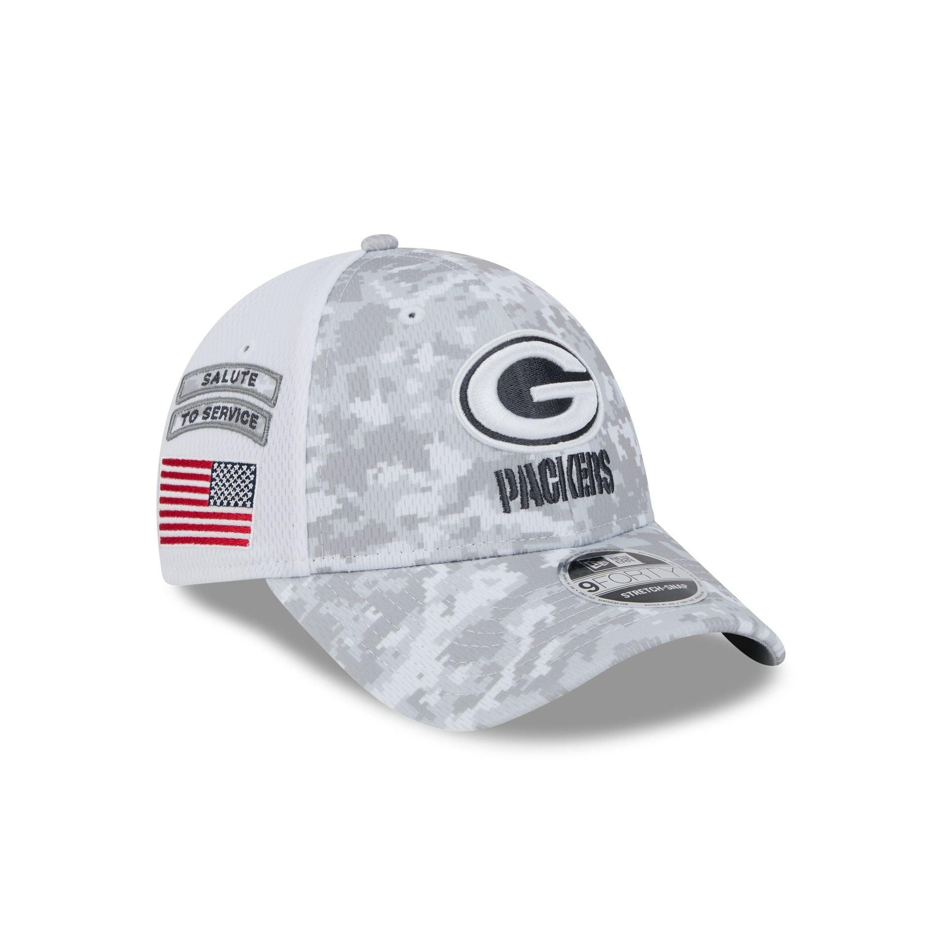 Green Bay Packers 2024 Salute to Service 9FORTY Stretch-Snap Hat Male Product Image