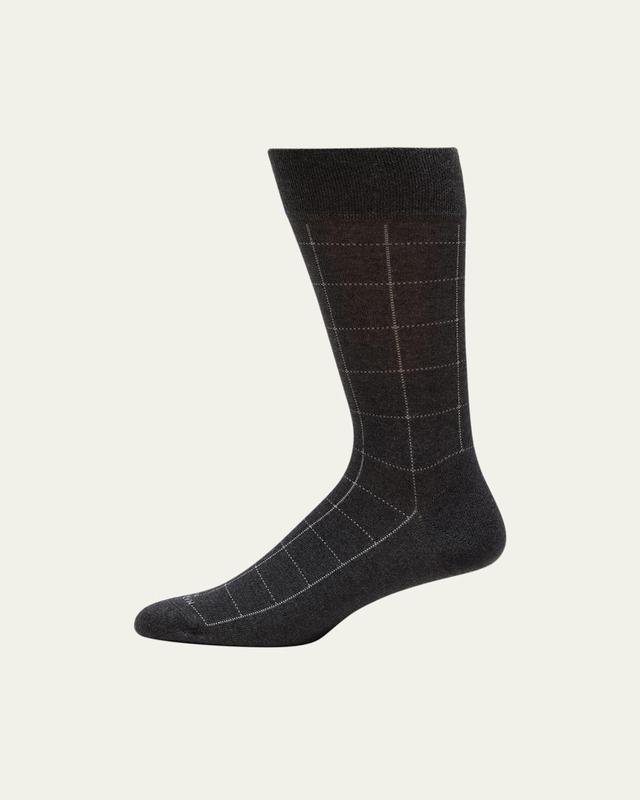 Mens Tartan Check Mid-Calf Socks Product Image