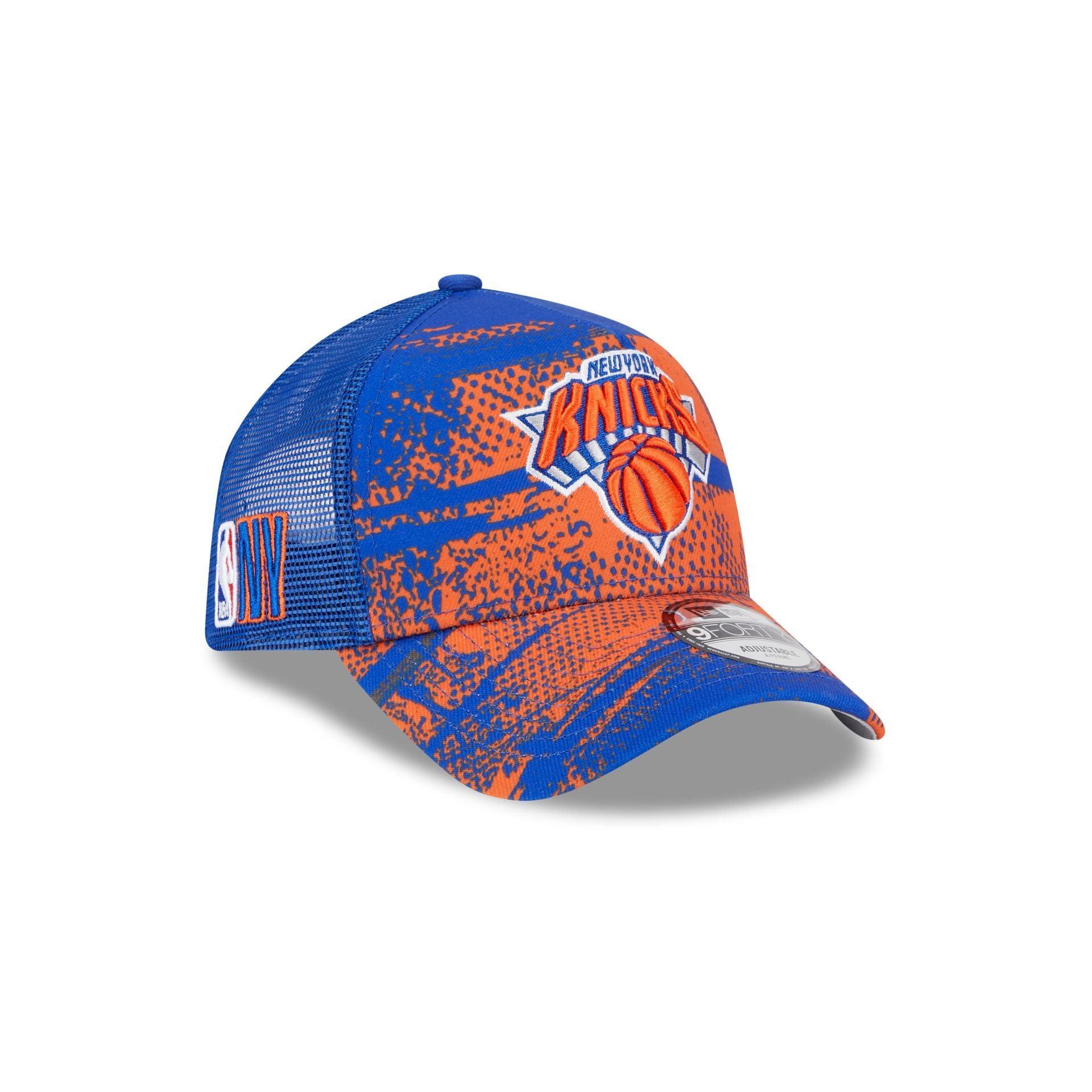 New York Knicks 2024 Tip-Off 9FORTY A-Frame Trucker Hat Male Product Image