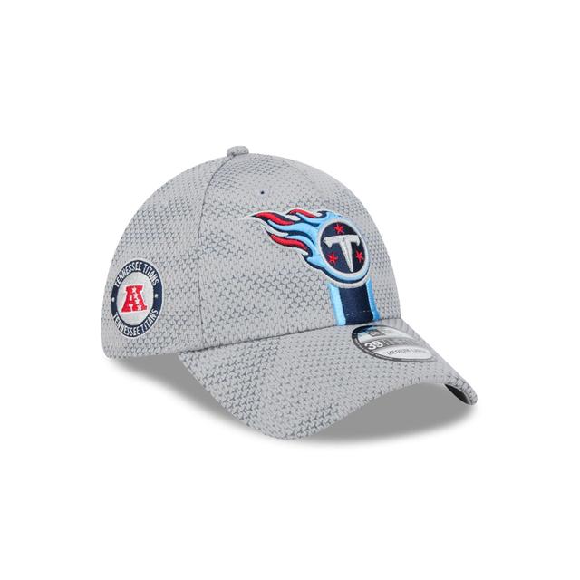 Tennessee Titans 2024 Sideline Gray 39THIRTY Stretch Fit Hat Male Product Image