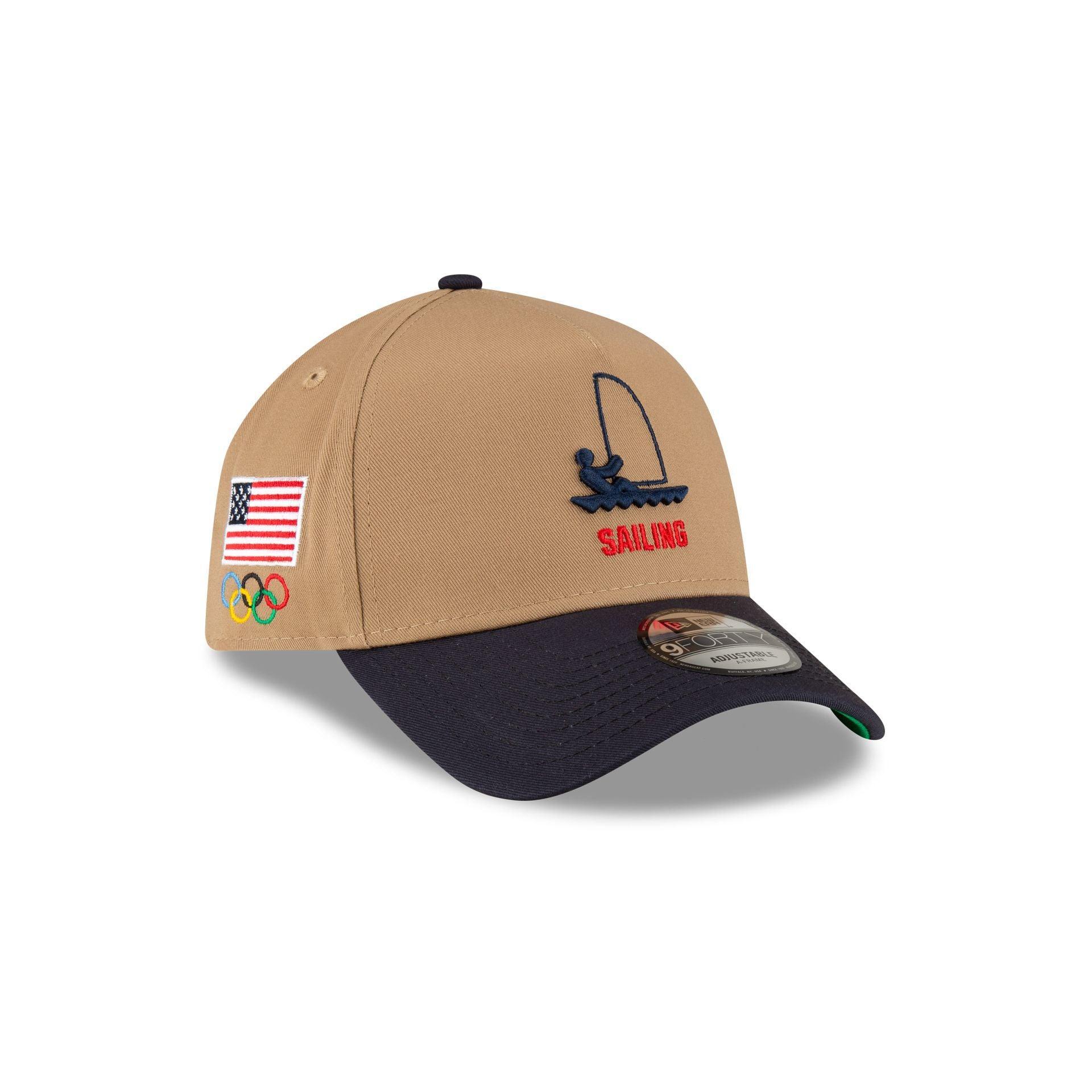 Team USA Cycling Khaki 9FORTY A-Frame Snapback Hat Male Product Image