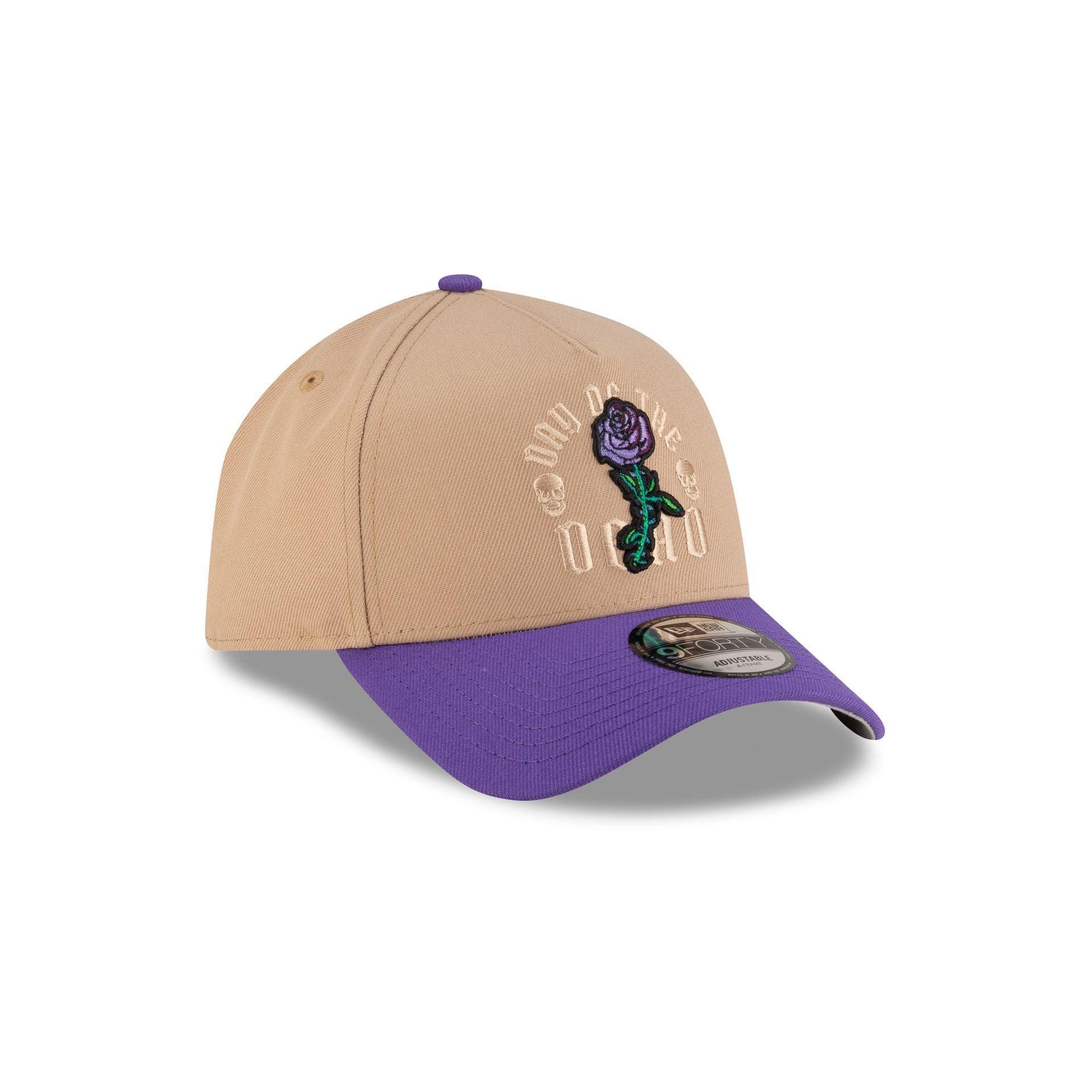 New Era Cap Day of the Dead Purple Rose 9FORTY A-Frame Snapback Hat Male Product Image