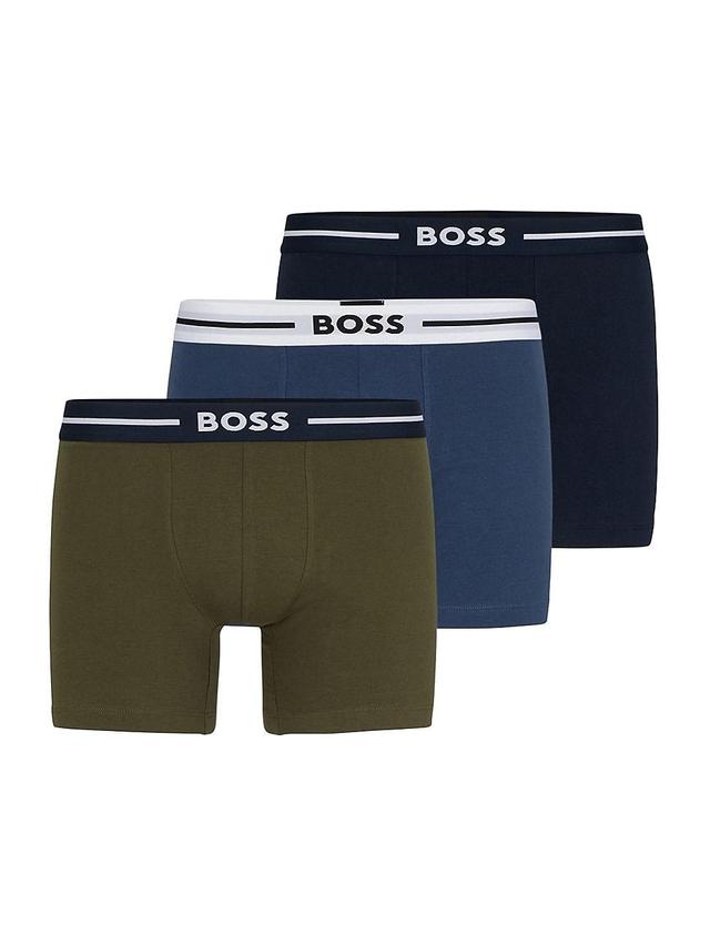 Mens Three-Pack Of Stretch-Cotton Boxer Briefs Product Image