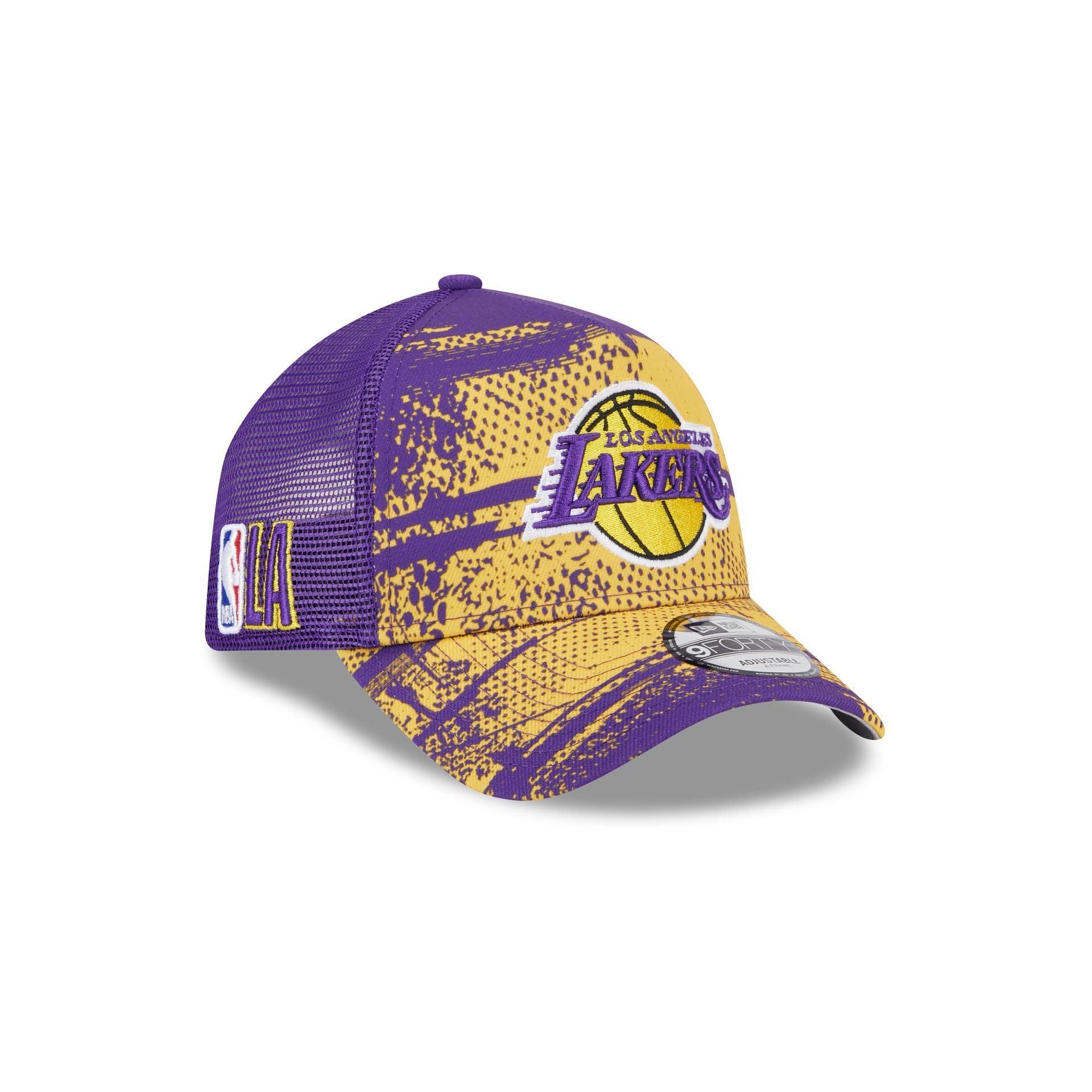 Los Angeles Lakers 2024 Tip-Off 9FORTY A-Frame Trucker Hat Male Product Image