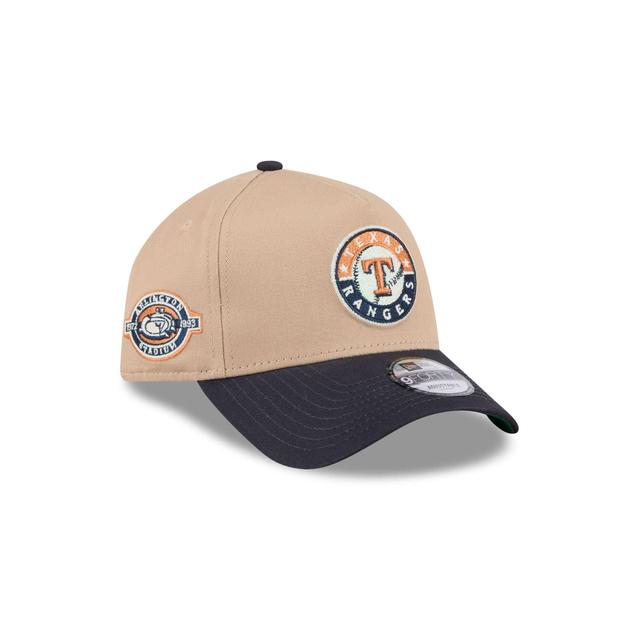 Texas Rangers Beige Khaki 9FORTY A-Frame Snapback Hat Male Product Image