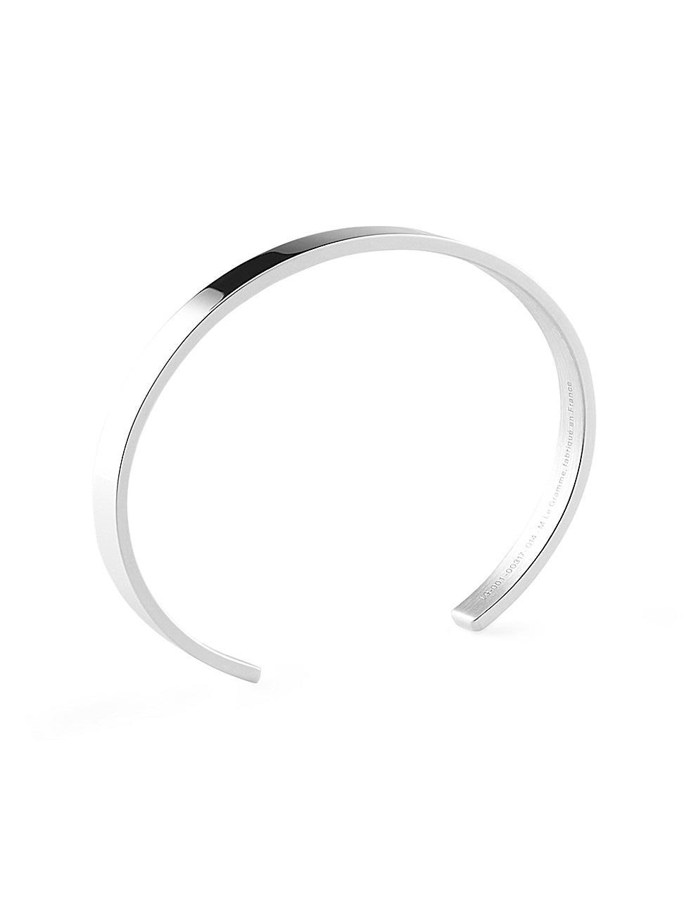 Mens Unisex 15G Polished Sterling Silver Ribbon Bracelet Product Image