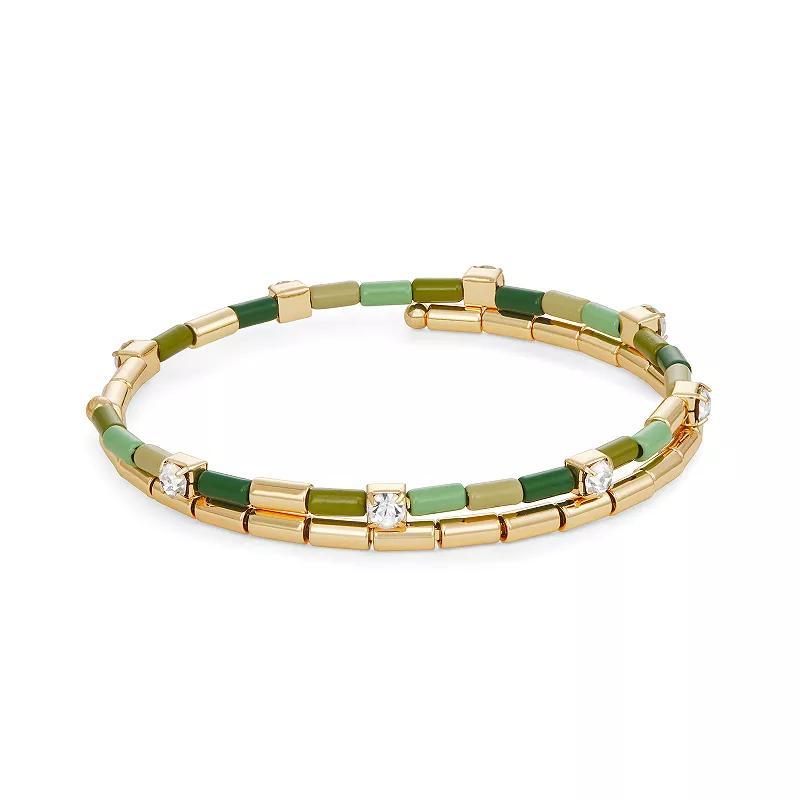 Nine West Coil Beaded Bracelet, Womens, Green Product Image