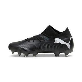 PUMA FUTURE 7 MATCH Firm Ground/Artificial Ground Men's Soccer Cleats Shoes in Black/White Product Image