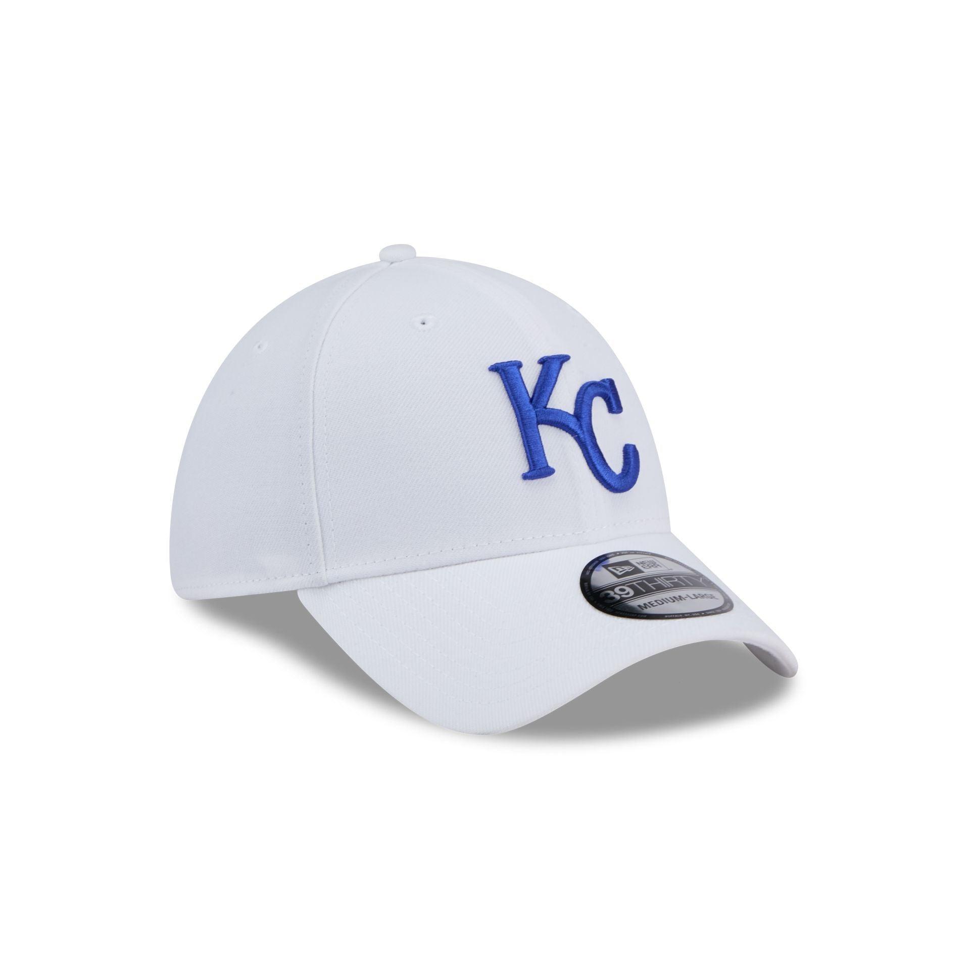 Kansas City Royals Optic White 39THIRTY Stretch Fit Hat Male Product Image