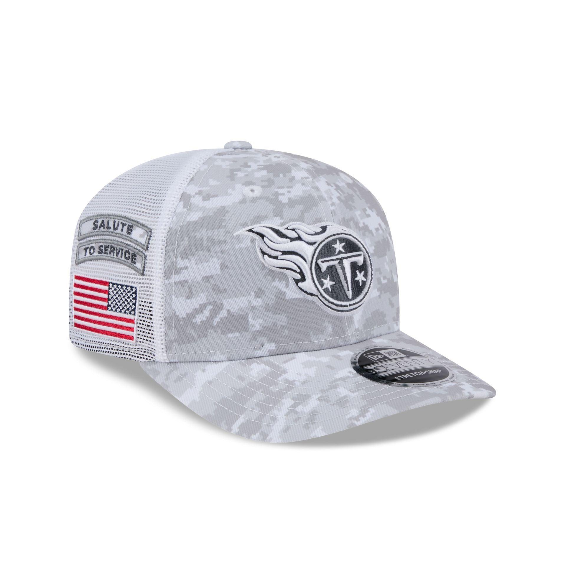 Tennessee Titans 2024 Salute to Service 9SEVENTY Trucker Hat Male Product Image