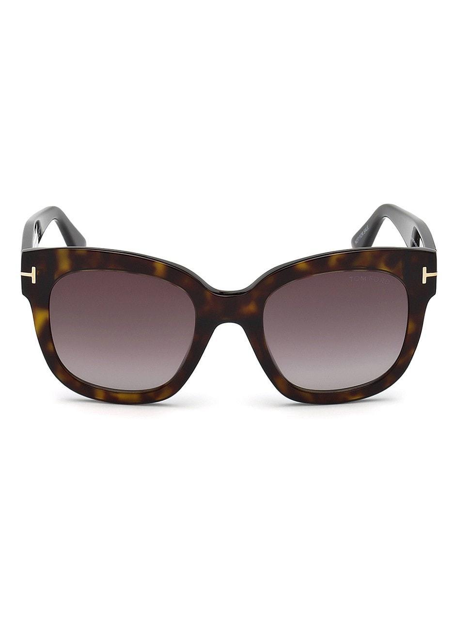 TOM FORD Womens Beatrix 52mm Tortoise Square Sunglasses Product Image