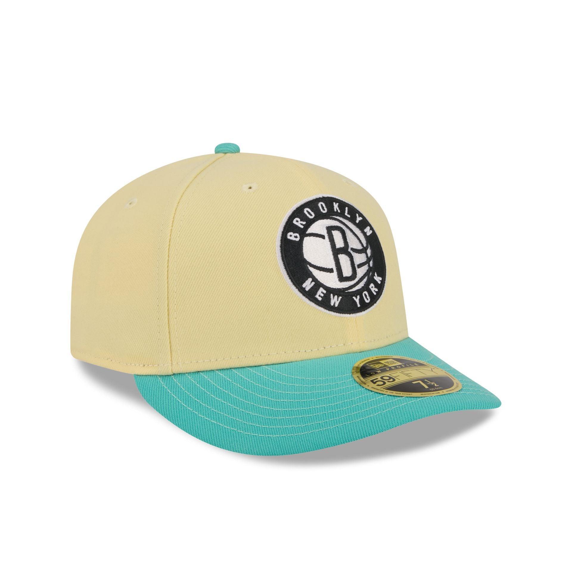 Brooklyn Nets Soft Yellow Low Profile 59FIFTY Fitted Hat Male Product Image