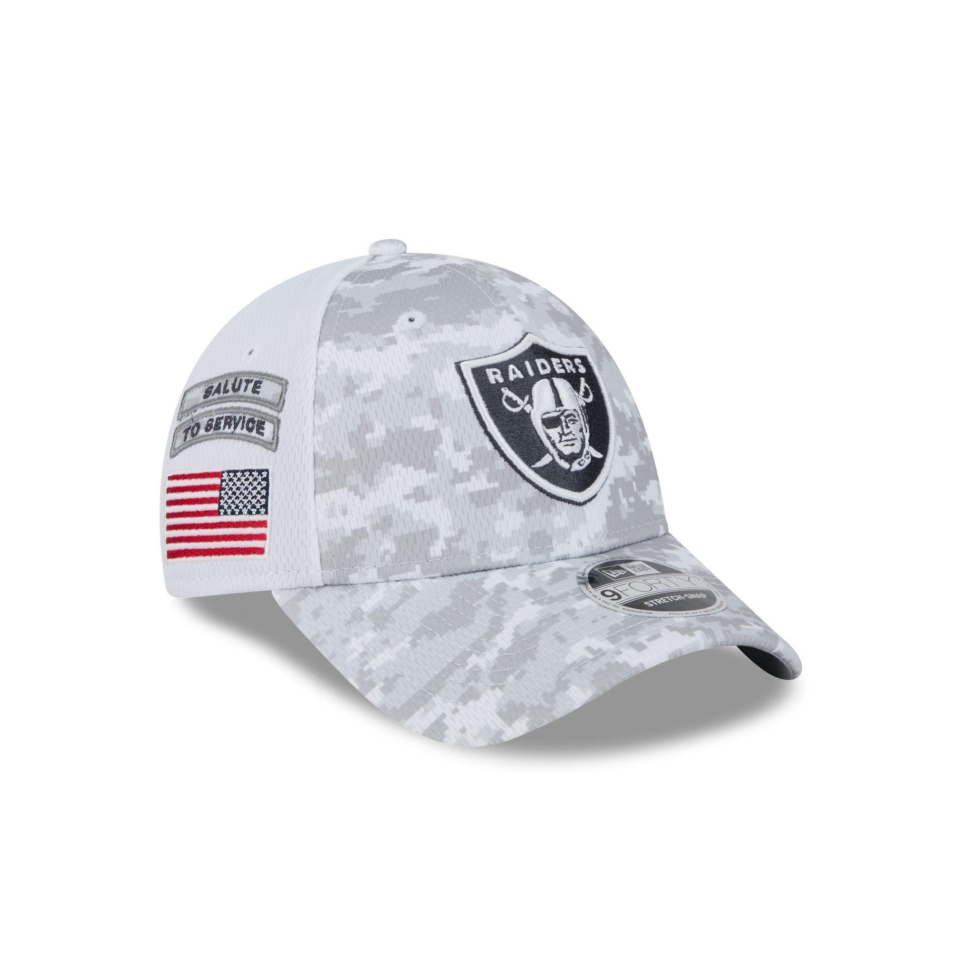 Las Vegas Raiders 2024 Salute to Service 9FORTY Stretch-Snap Hat Male Product Image