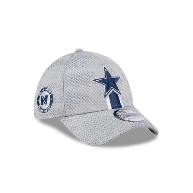 Dallas Cowboys 2024 Sideline Gray 39THIRTY Stretch Fit Hat Male Product Image