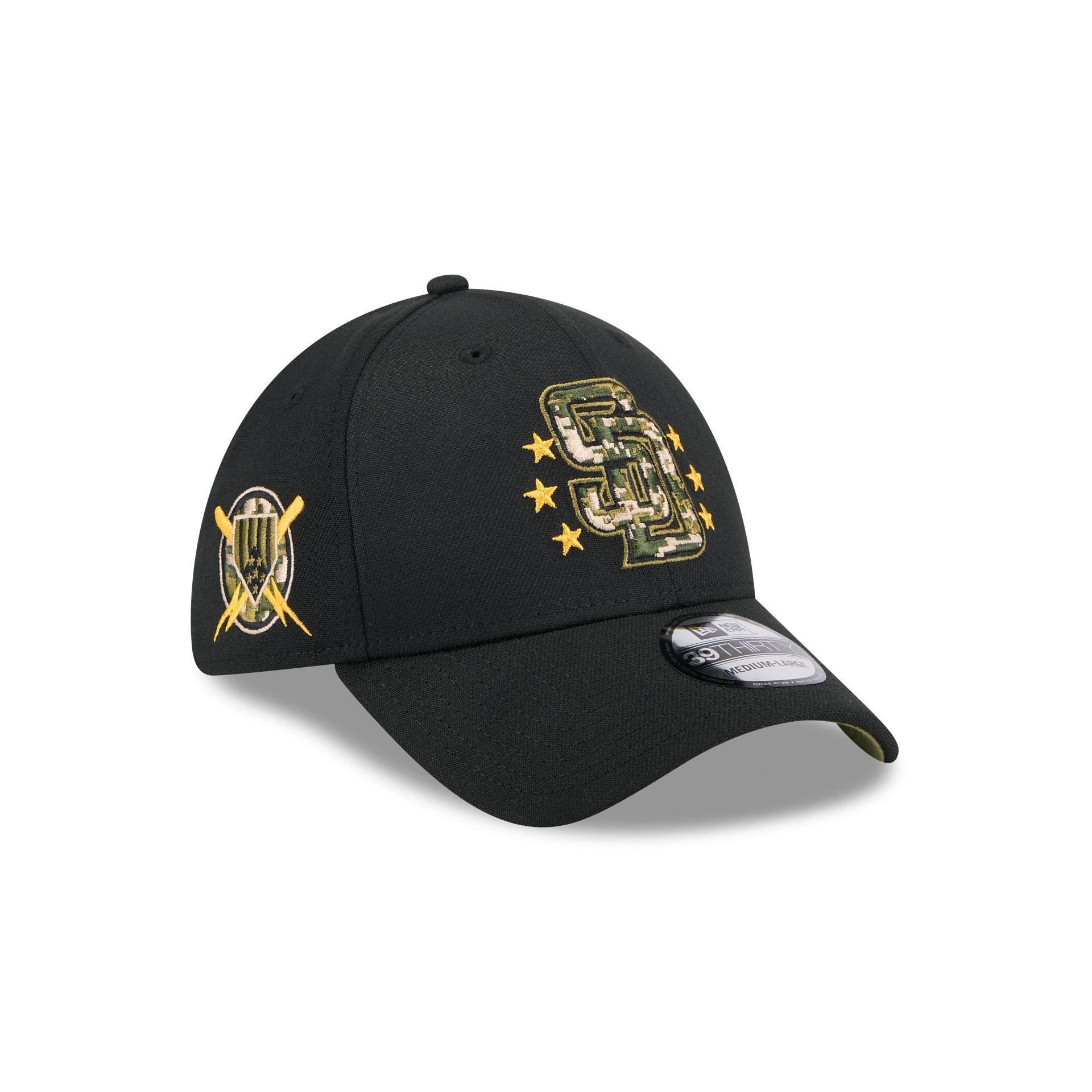 San Diego Padres Armed Forces Day 2024 39THIRTY Stretch Fit Hat Male Product Image