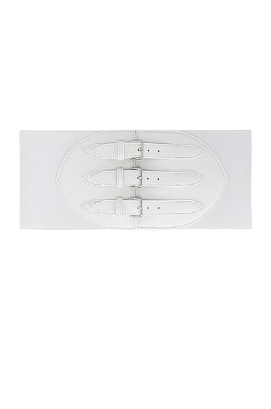 ALAA Corset Belt in White Product Image