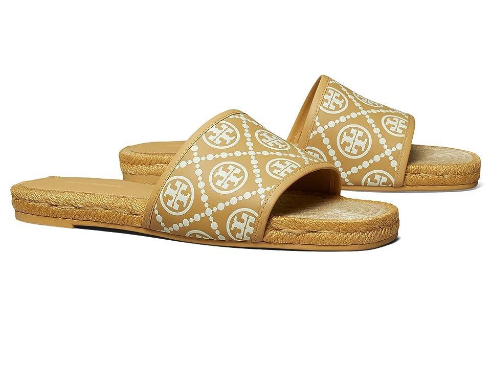 Tory Burch T Monogram Espadrille Slide (Sand Buff) Women's Shoes Product Image