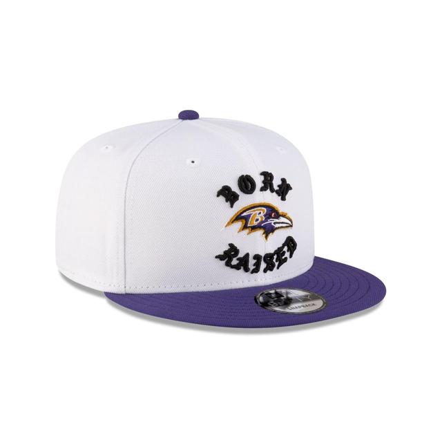 Born x Raised Baltimore Ravens White 9FIFTY Snapback Male Product Image