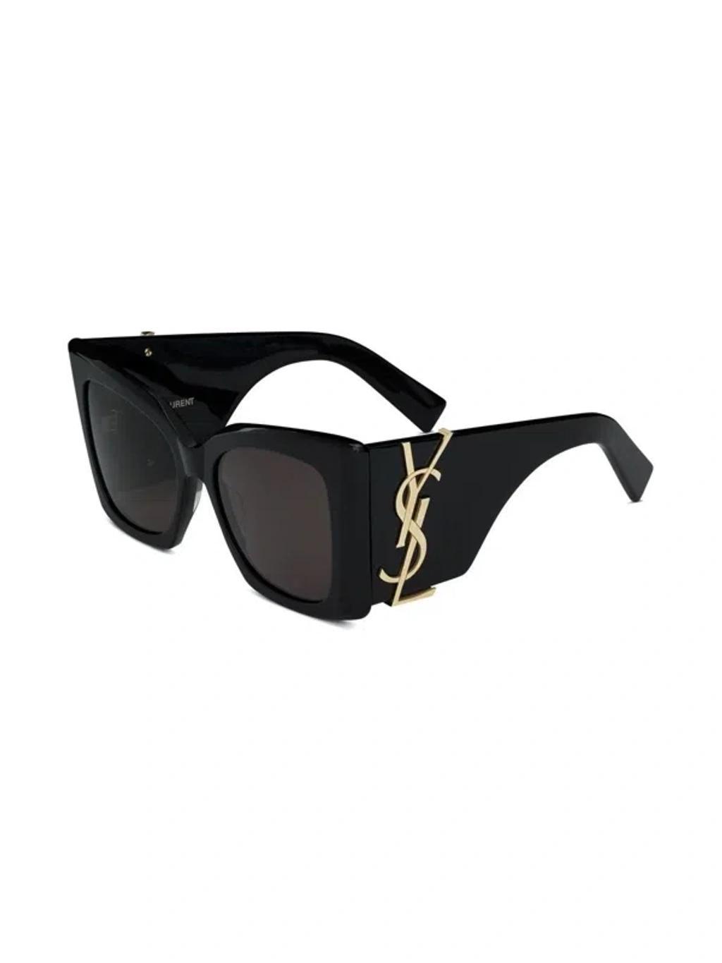 SAINT LAURENT Square-frame Tinted Sunglasses In Black Black Black Product Image